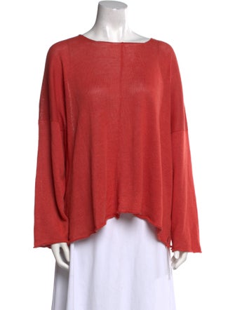 Eskandar Linen Bateau Neckline Sweater