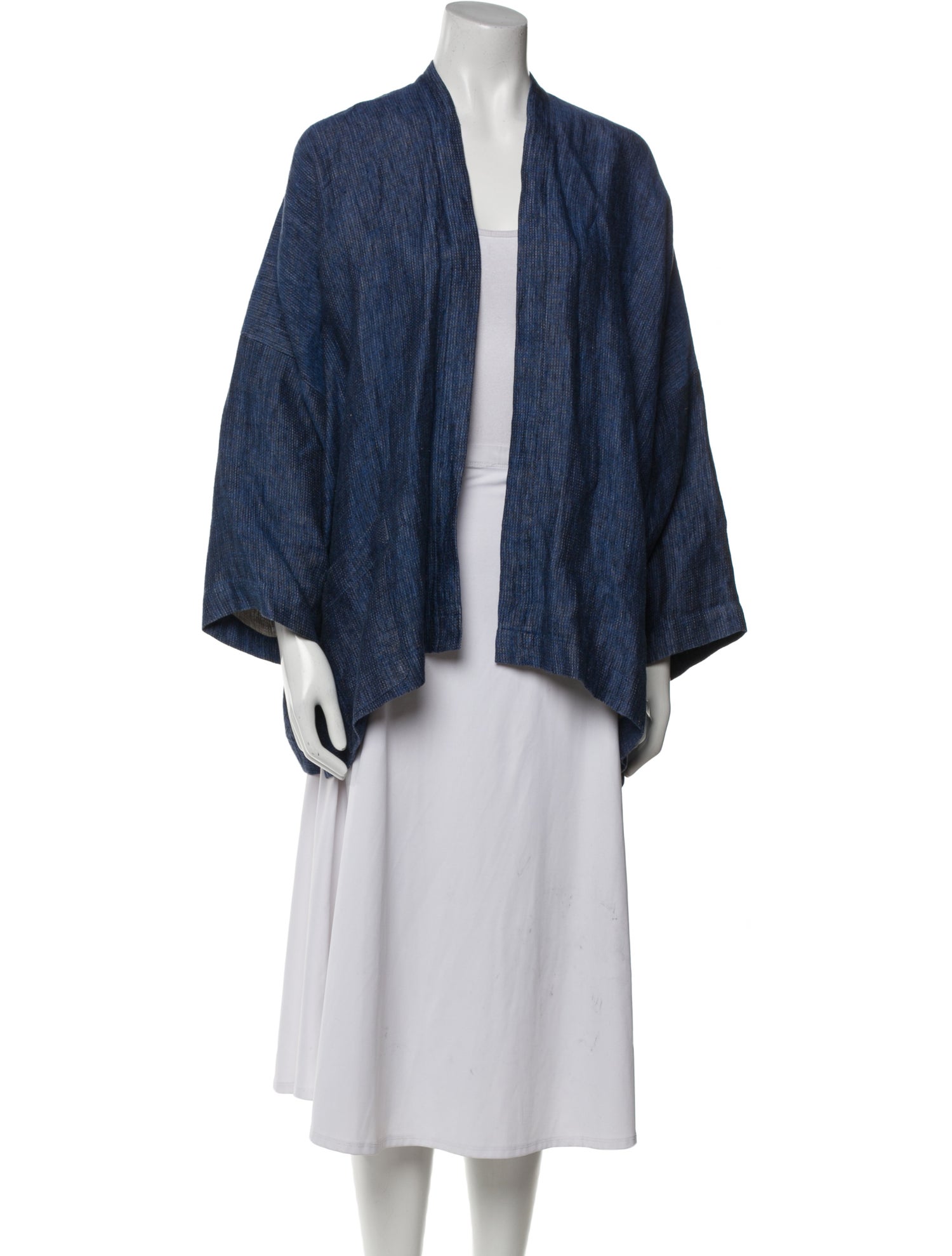 Eskandar Linen Plaid Print Jacket