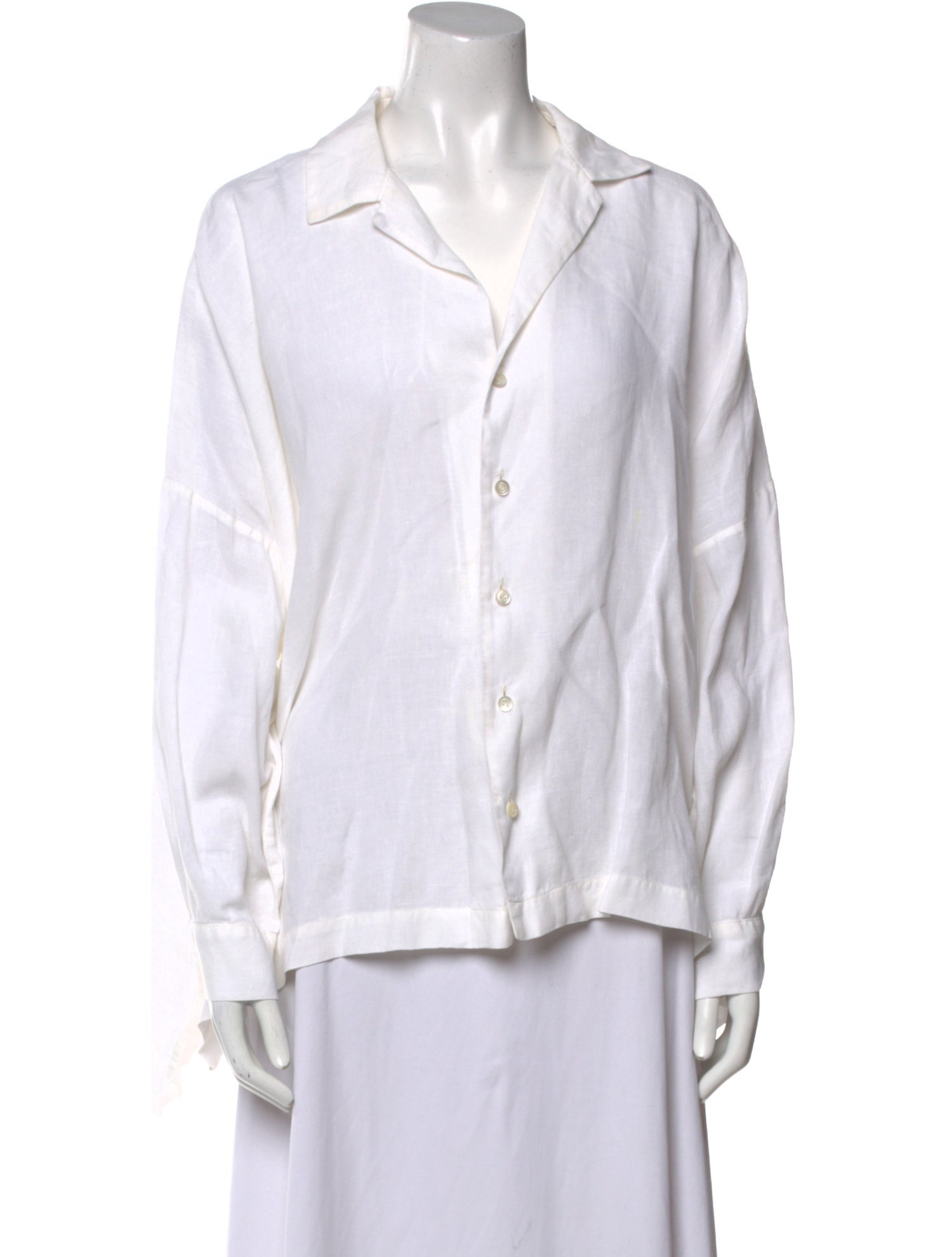 Eskandar Long Sleeve Button-Up Top