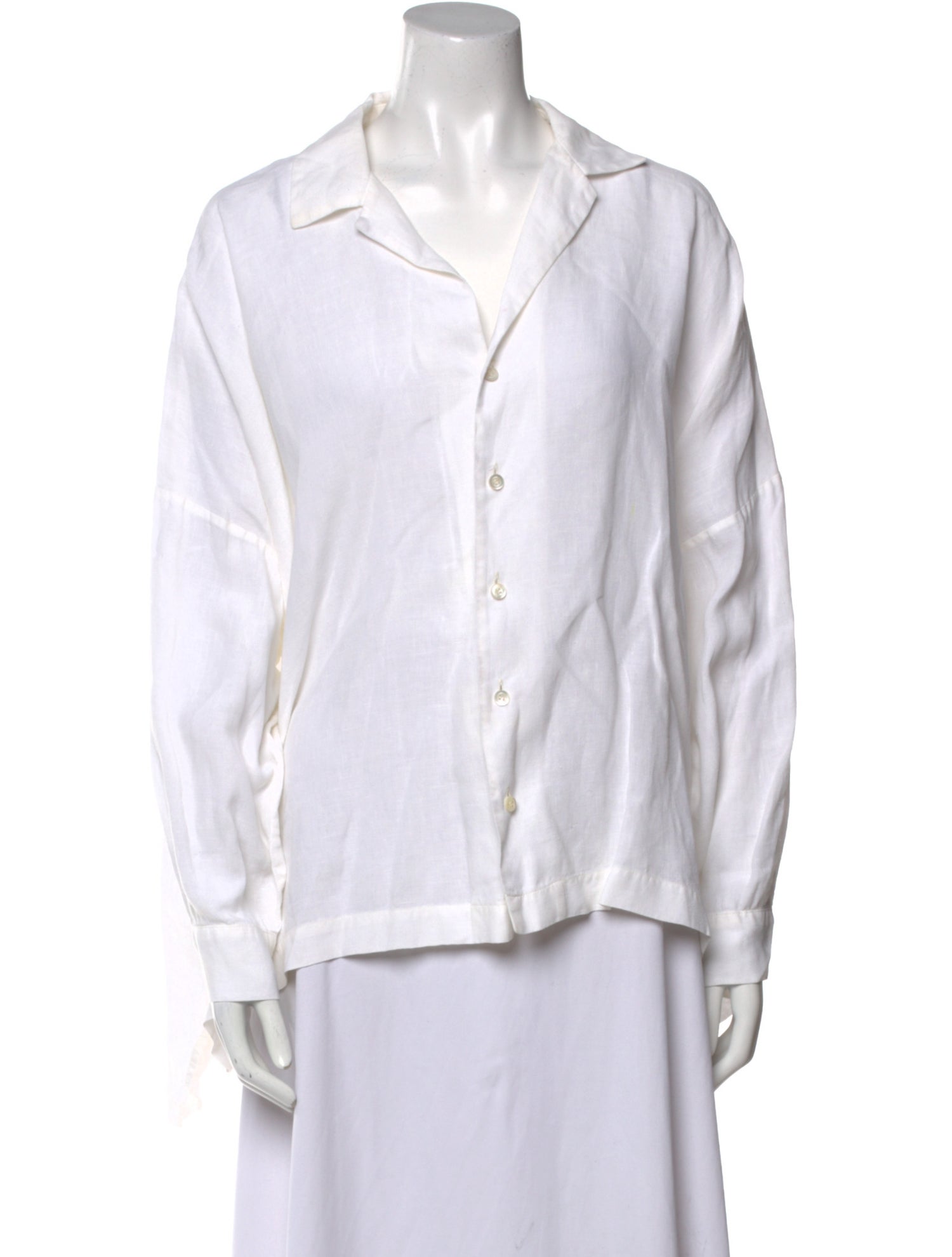 Eskandar Linen Long Sleeve Button-Up Top
