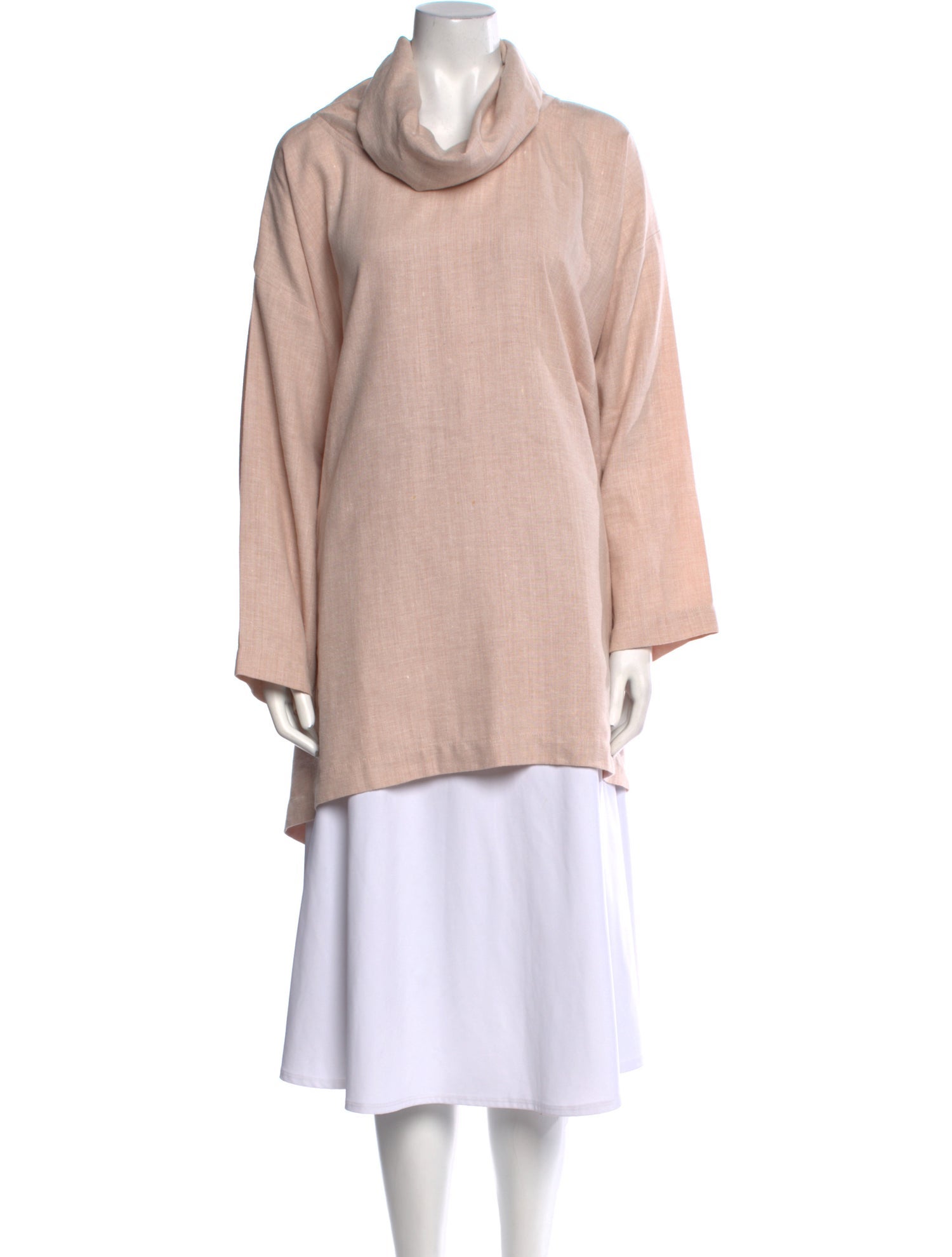 Eskandar Linen Cowl Neck Tunic