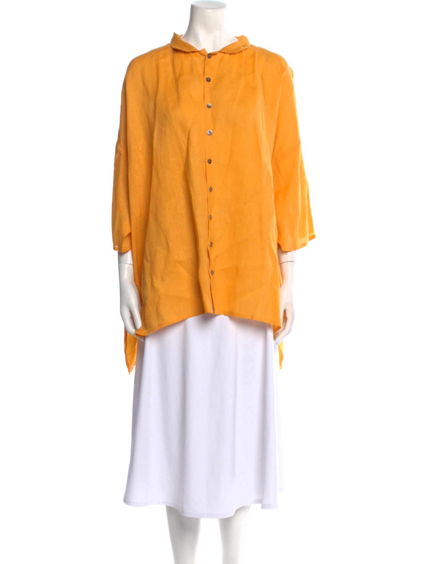Eskandar Linen Mock Neck Tunic