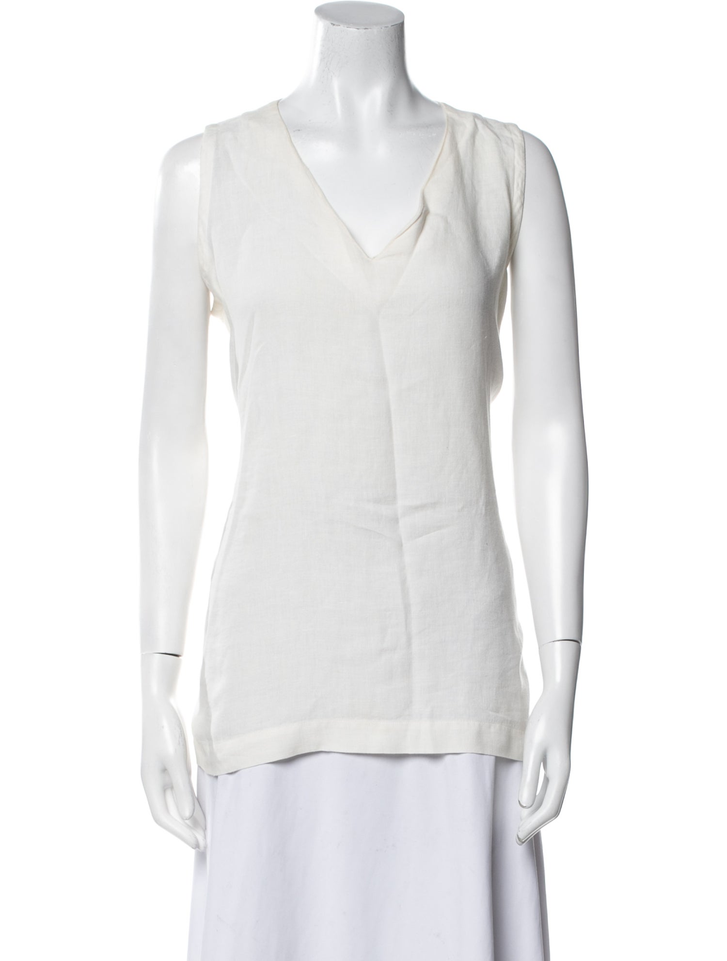 Eskandar Linen V-Neck Top