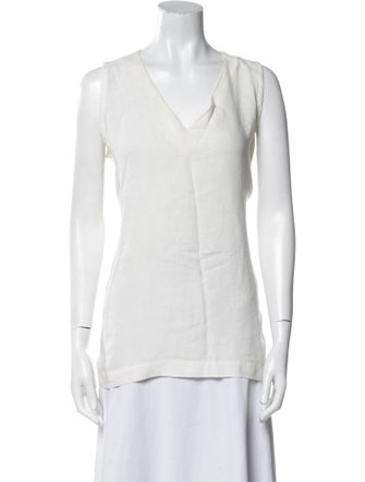Eskandar Linen V-Neck Top