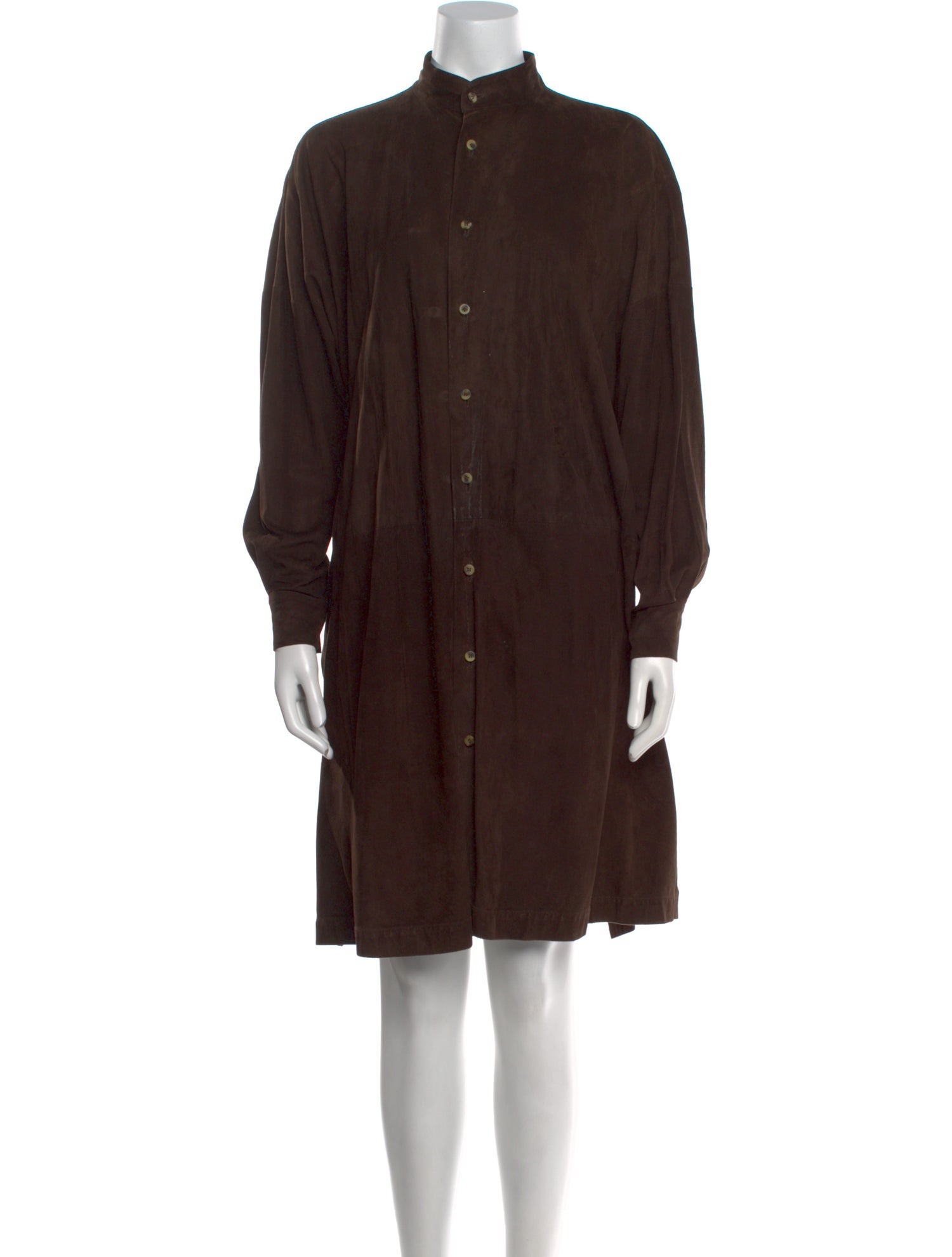 Eskandar Leather Knee-Length Dress