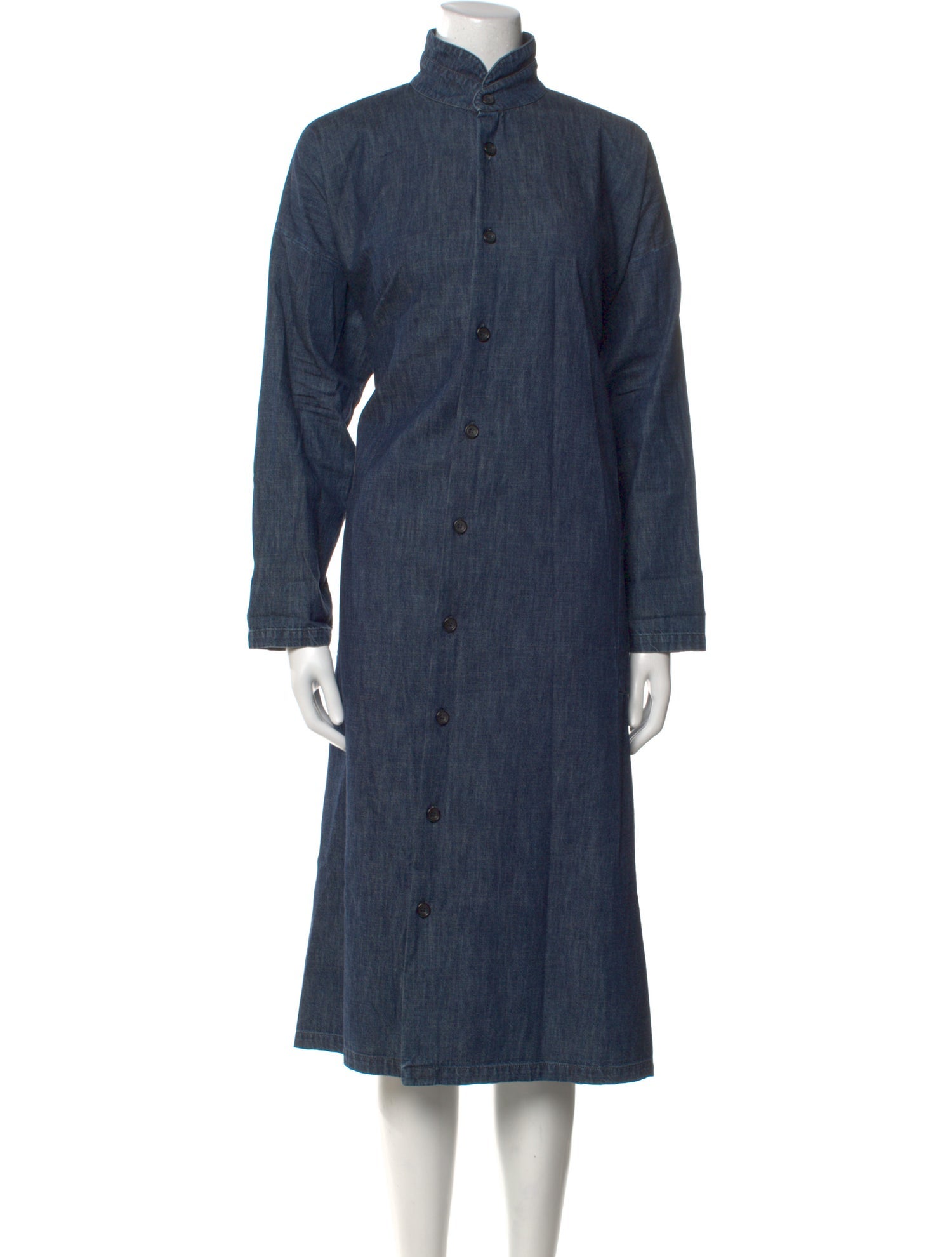 Eskandar Linen Midi Length Dress