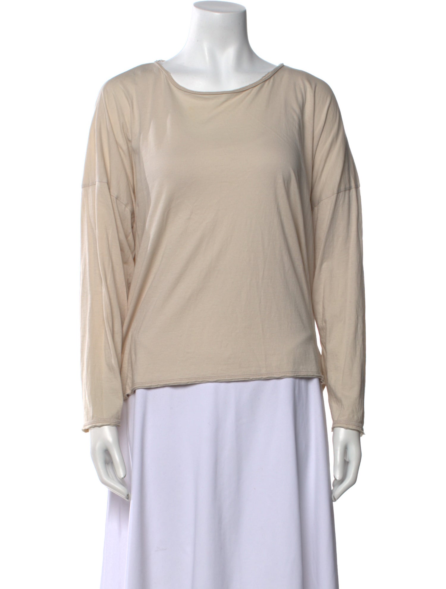 Eskandar Bateau Neckline Long Sleeve Top
