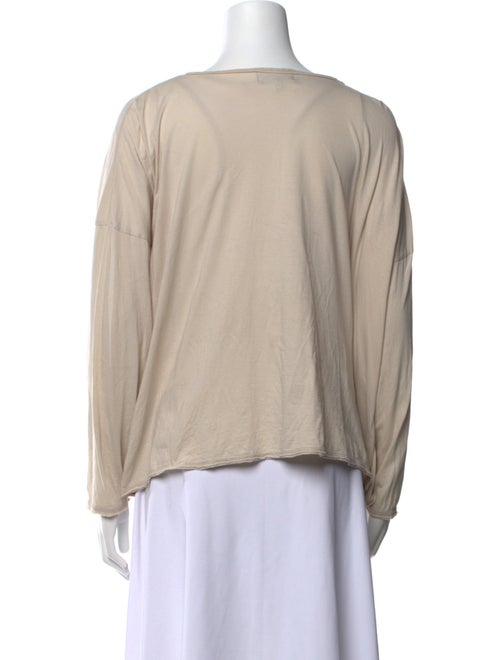 Eskandar Bateau Neckline Long Sleeve Top