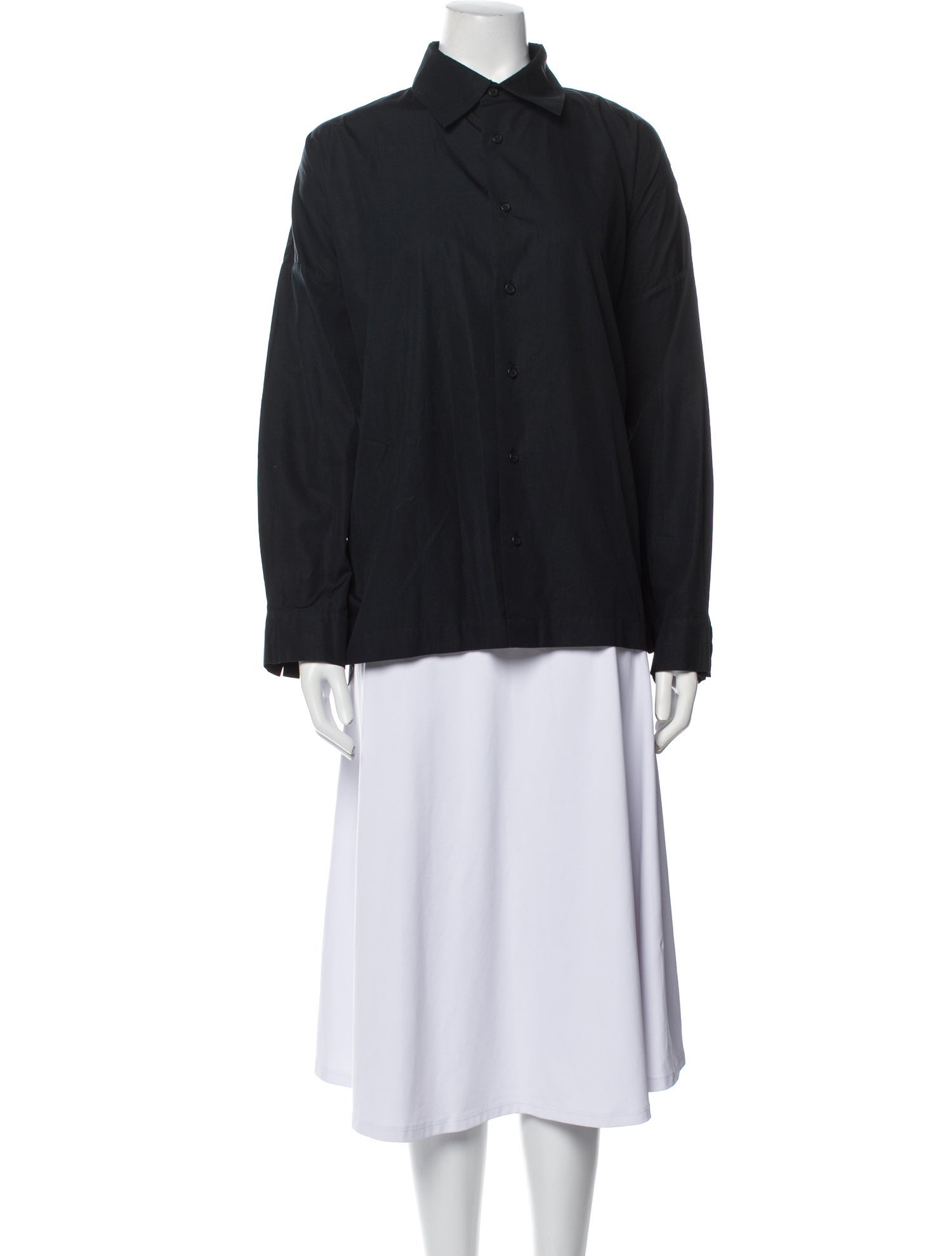 Eskandar Long Sleeve Button-Up Top