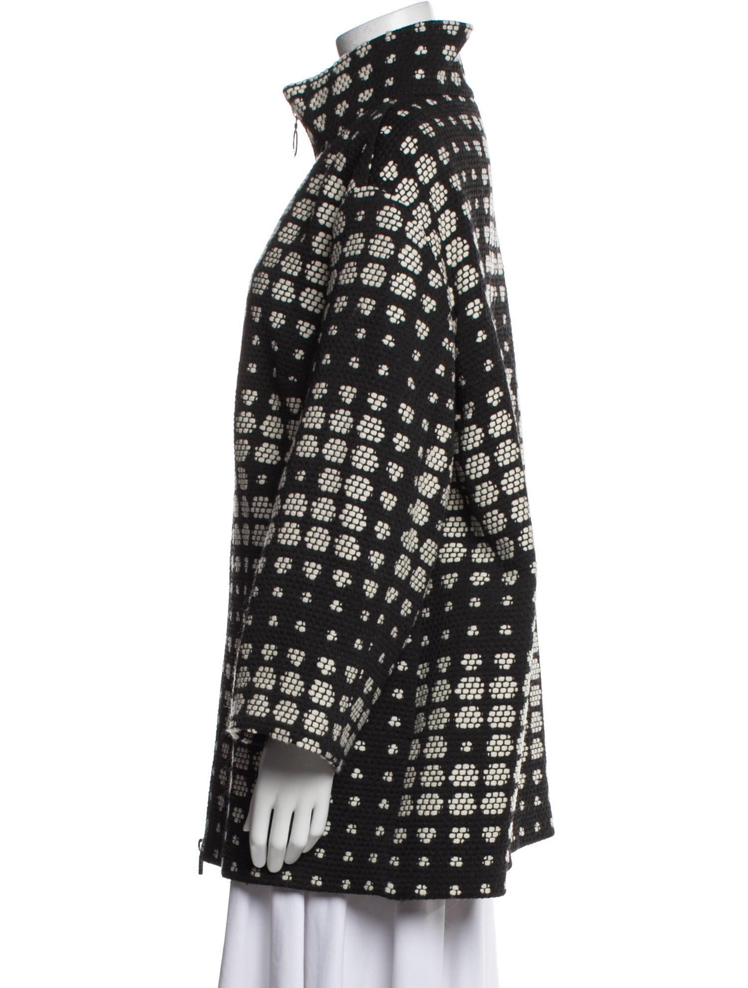 Eskandar Wool Polka Dot Print Jacket