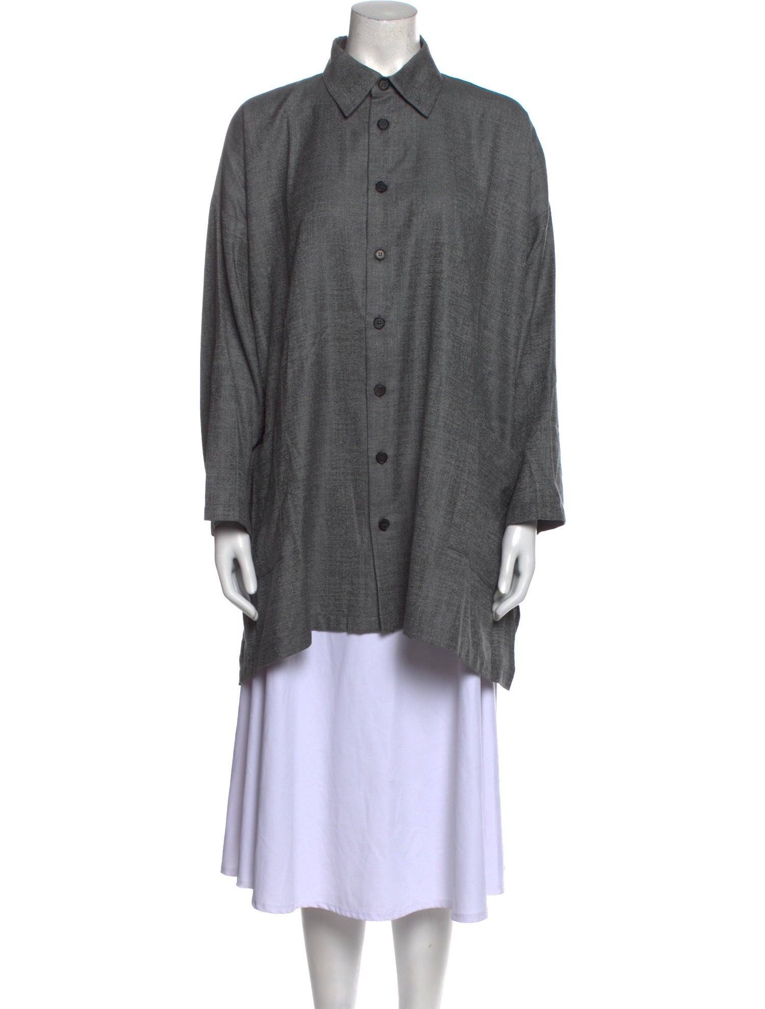 Eskandar Virgin Wool Long Sleeve Tunic