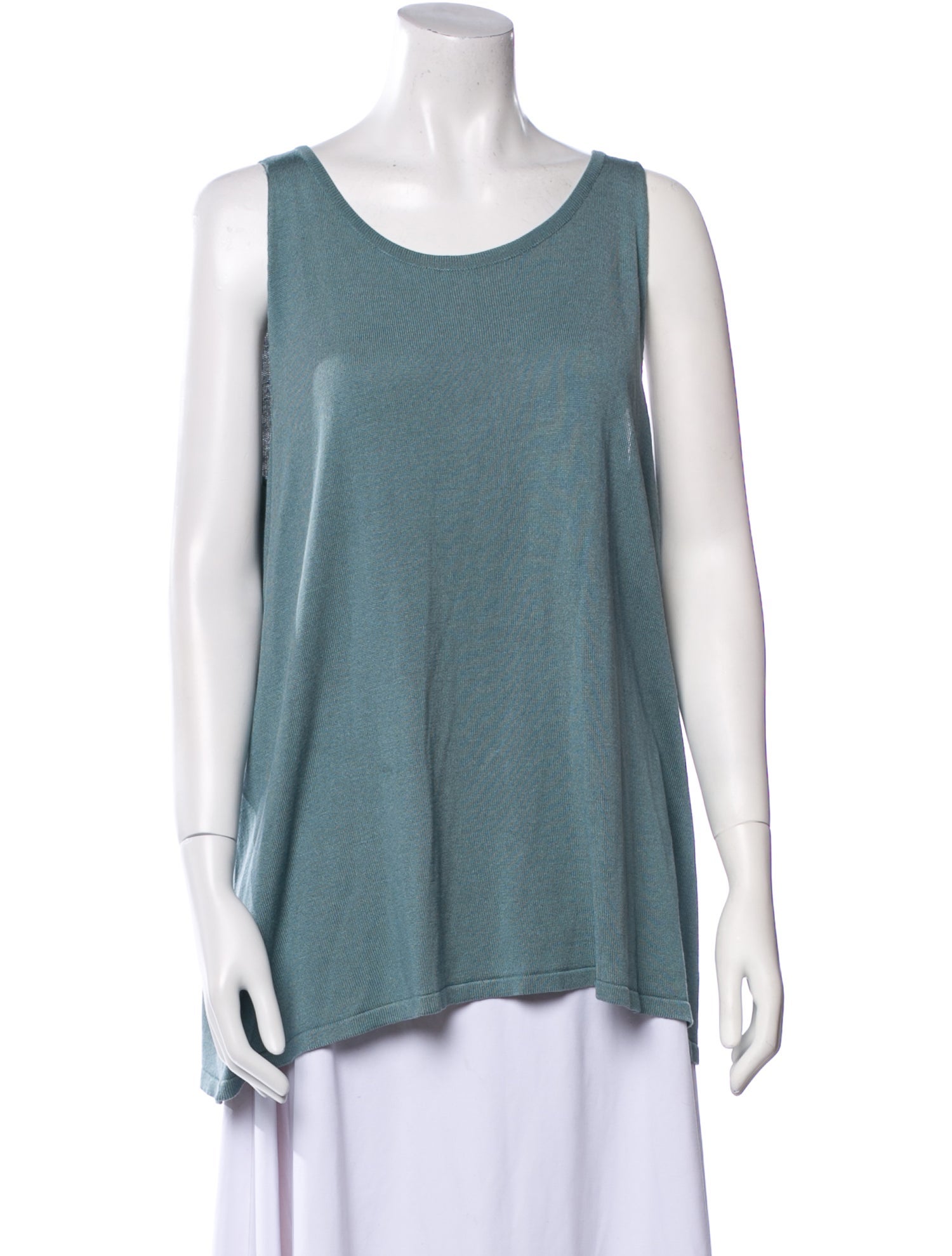 Eskandar Silk Scoop Neck Top