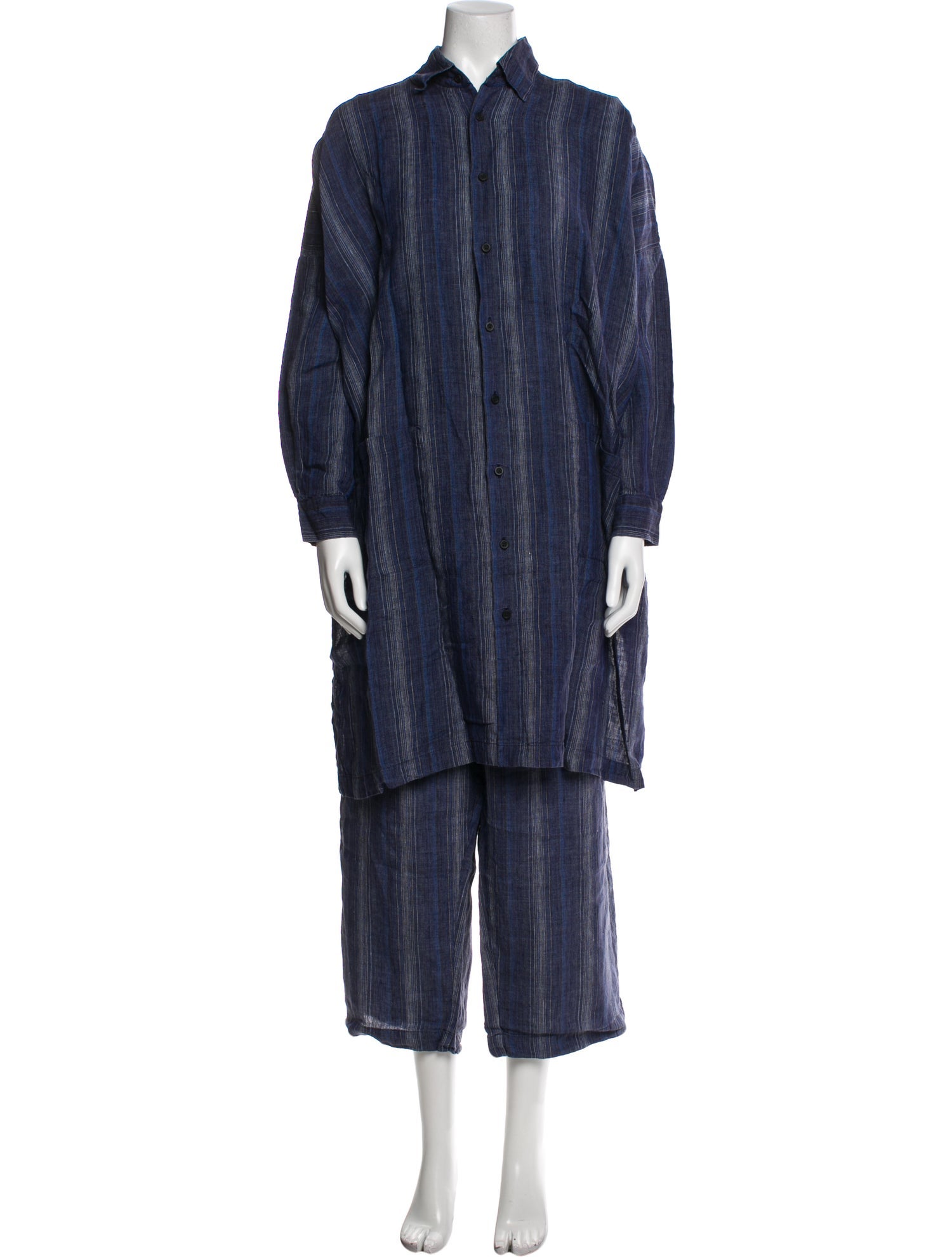 Eskandar Linen Striped Pantsuit