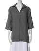 Eskandar Linen V-Neck Button-Up Top