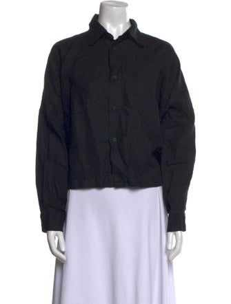 Eskandar Linen Long Sleeve Button-Up Top