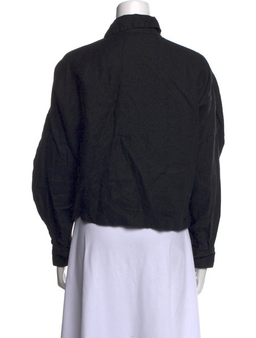 Eskandar Linen Long Sleeve Button-Up Top