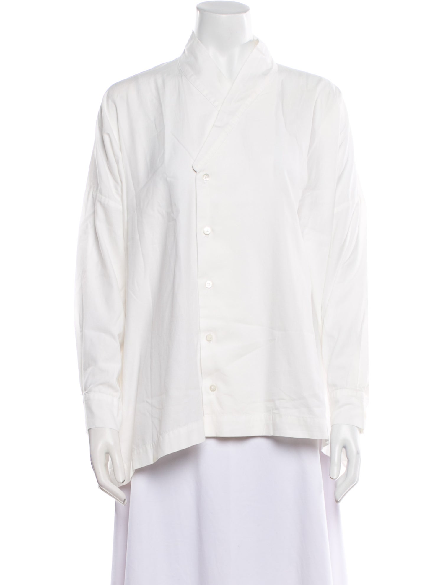 Eskandar Long Sleeve Button-Up Top