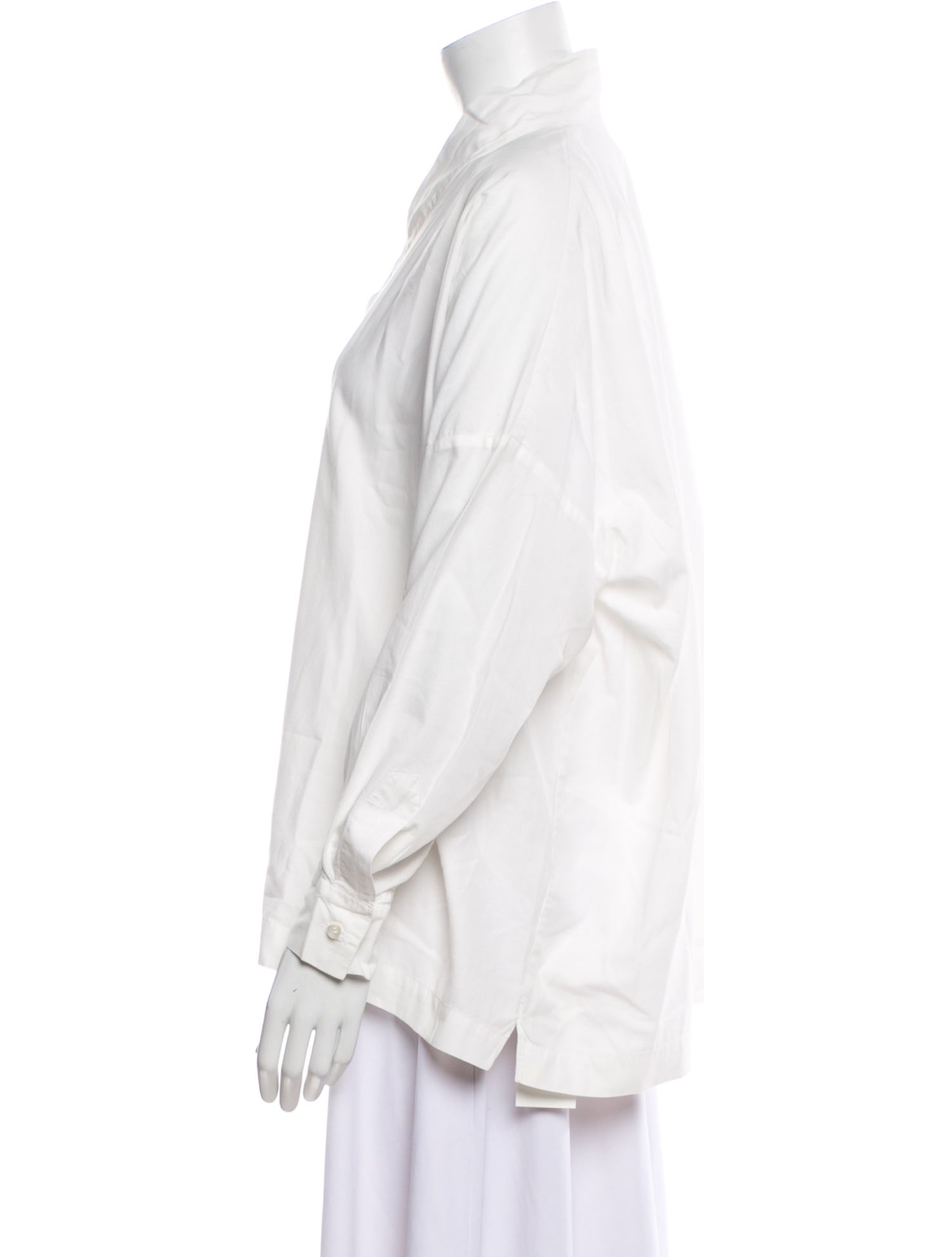 Eskandar Long Sleeve Button-Up Top