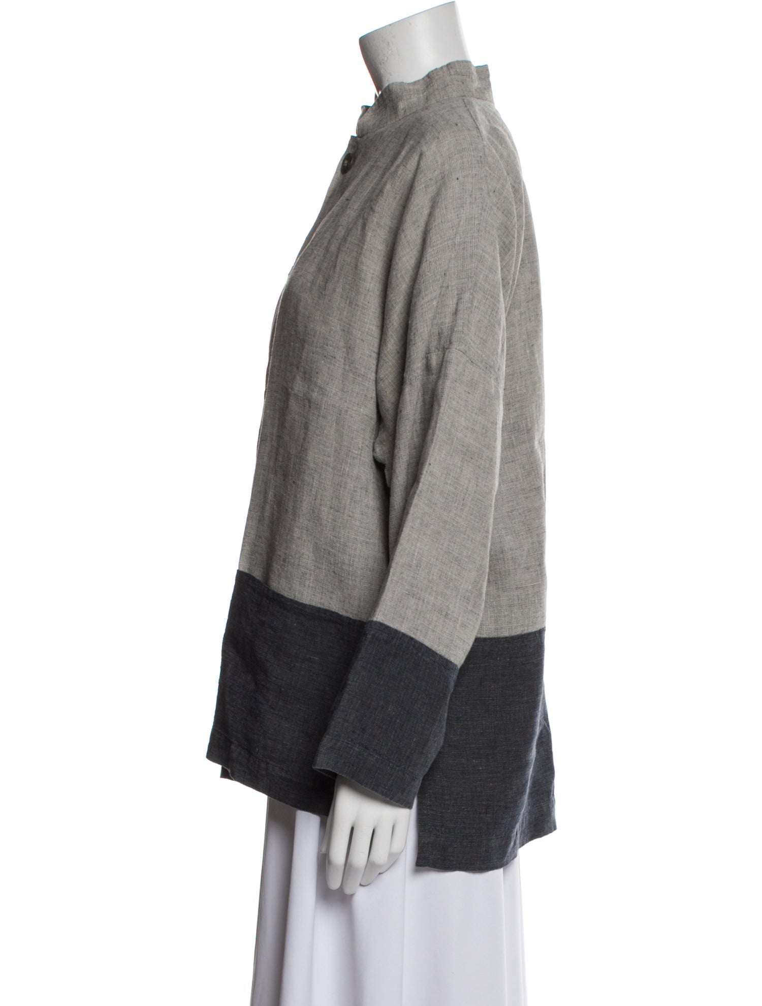 Eskandar Colorblock Pattern Jacket