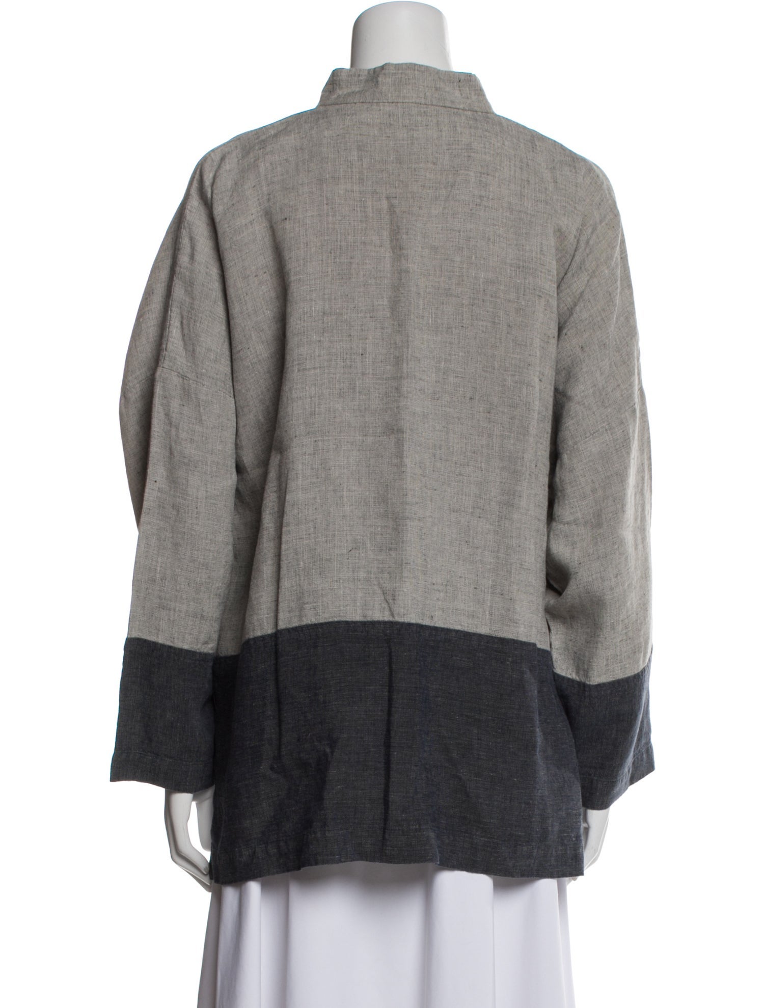 Eskandar Colorblock Pattern Jacket