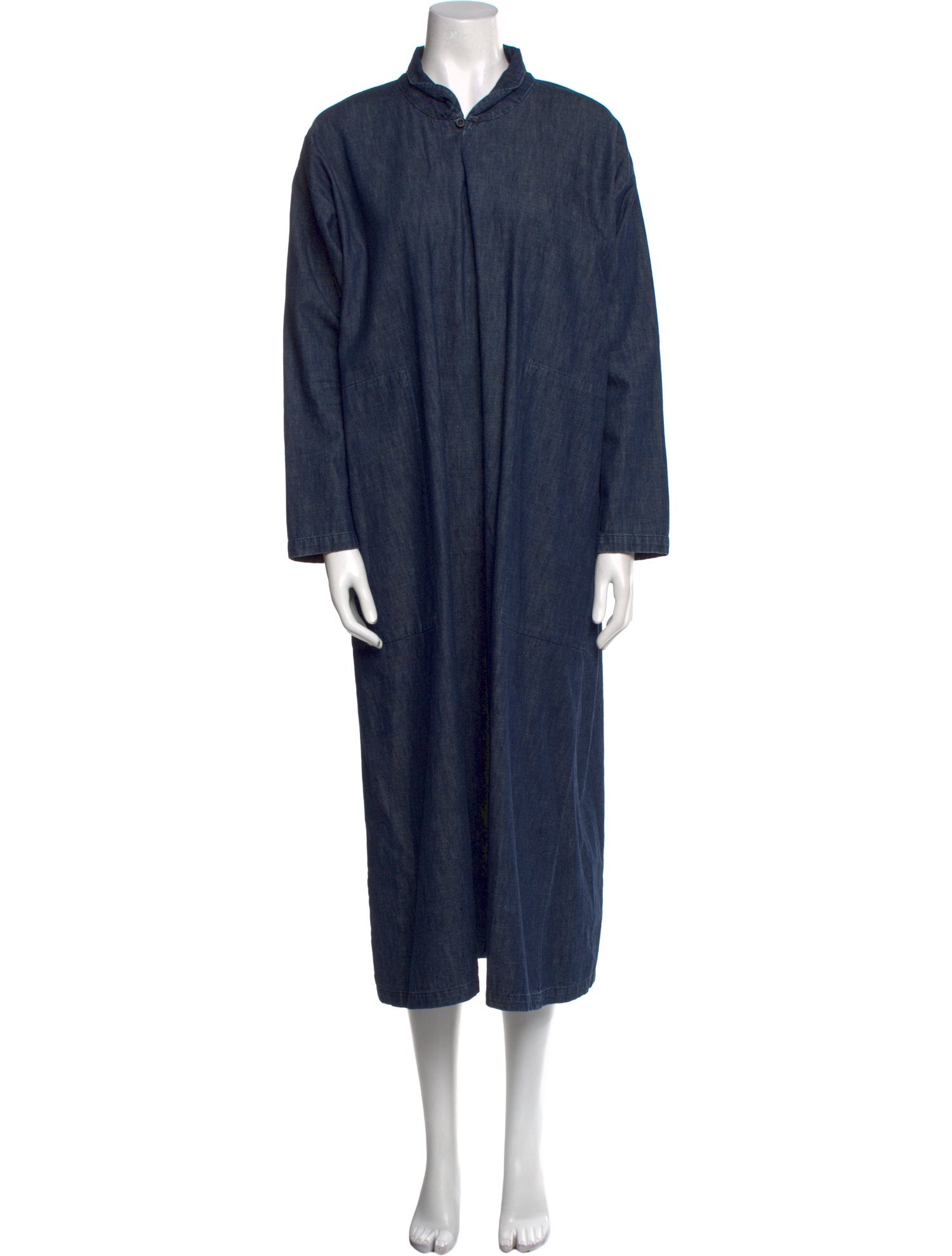 Eskandar Mock Neck Long Dress