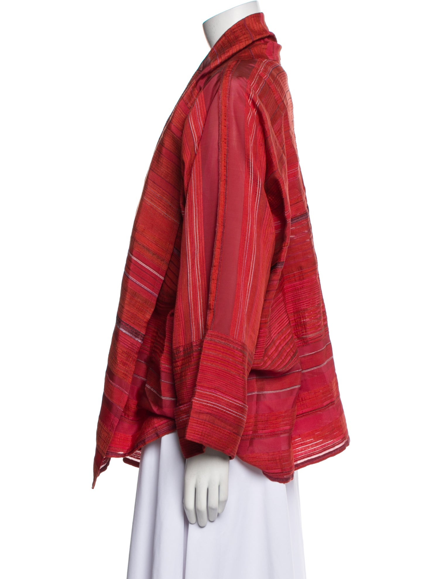 Eskandar Linen Plaid Print Evening Jacket