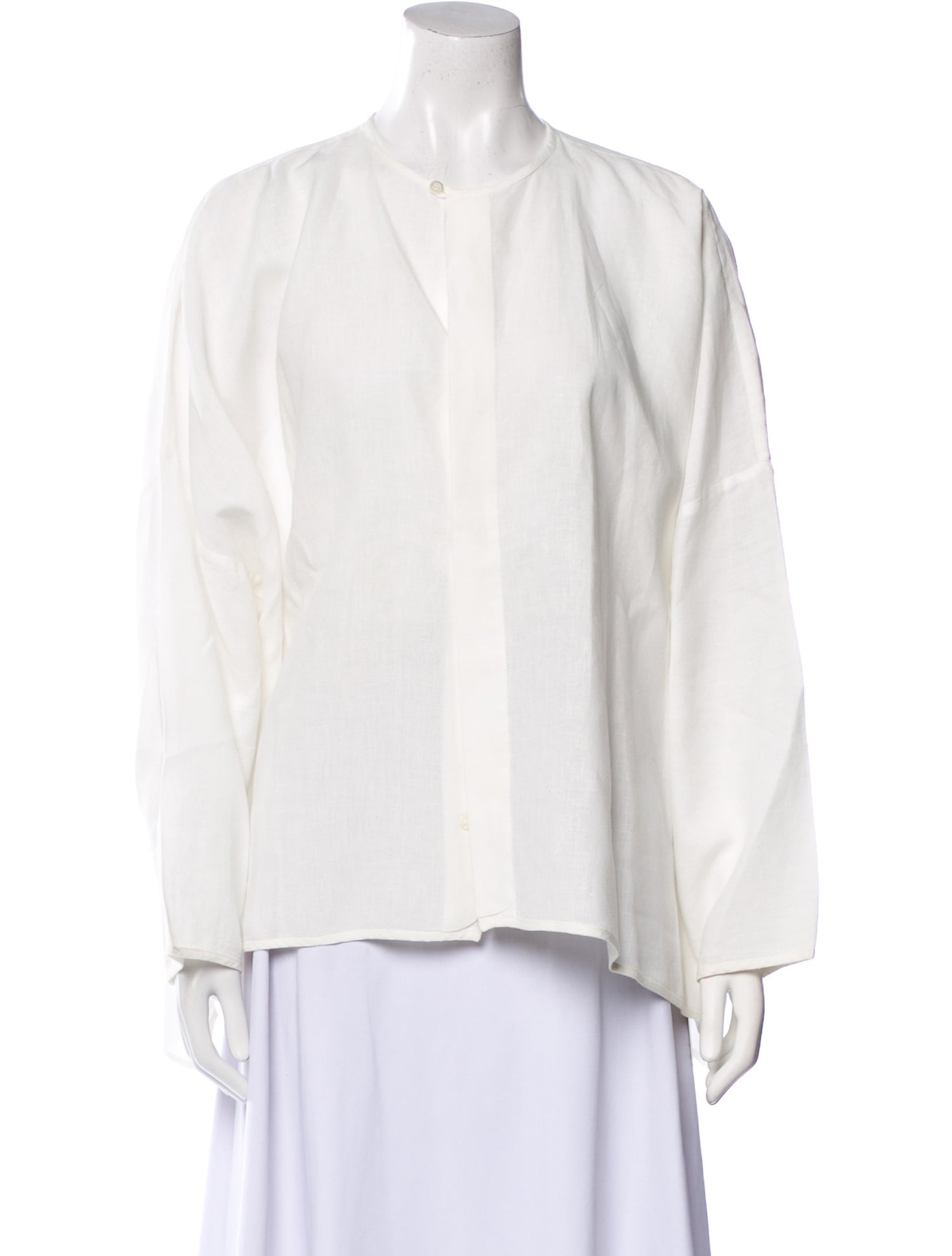 Eskandar Linen Crew Neck Blouse