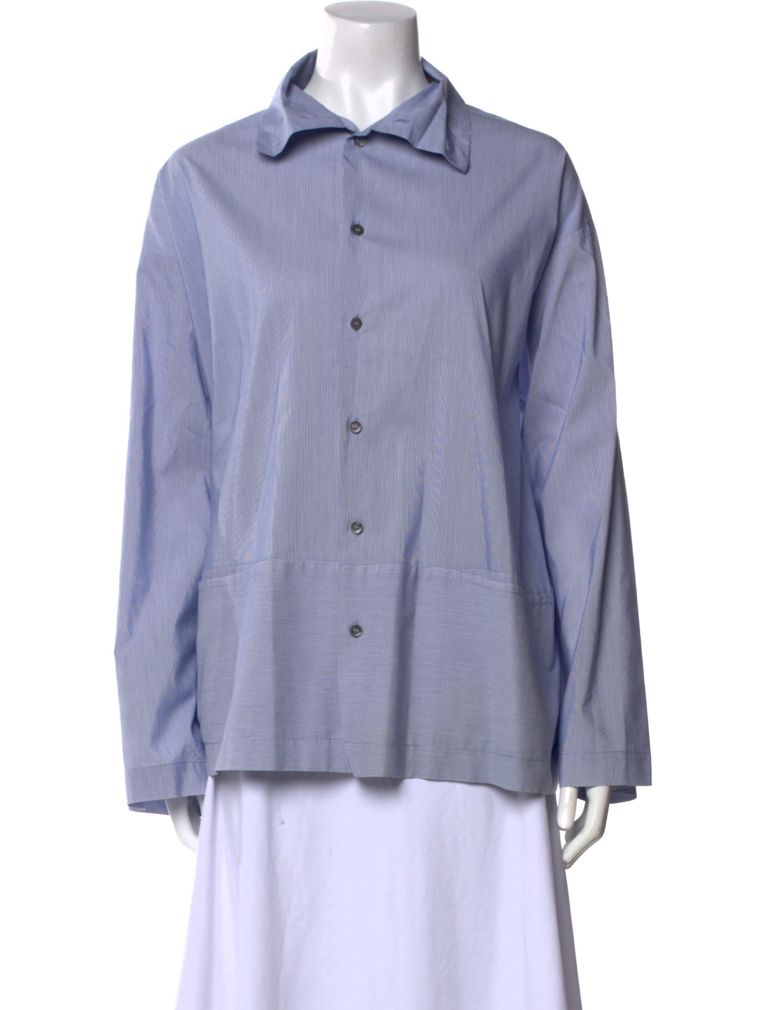Eskandar Long Sleeve Button-Up Top