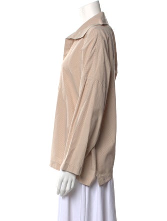 Eskandar Plaid Print Long Sleeve Button-Up Top