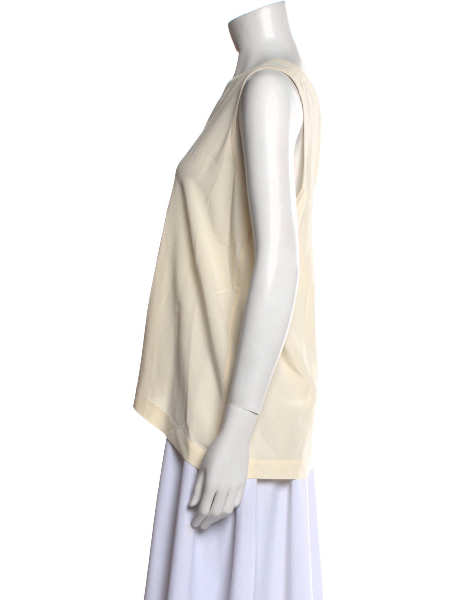 Eskandar Silk Bateau Neckline Blouse