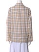 Eskandar Plaid Print Long Sleeve Button-Up Top