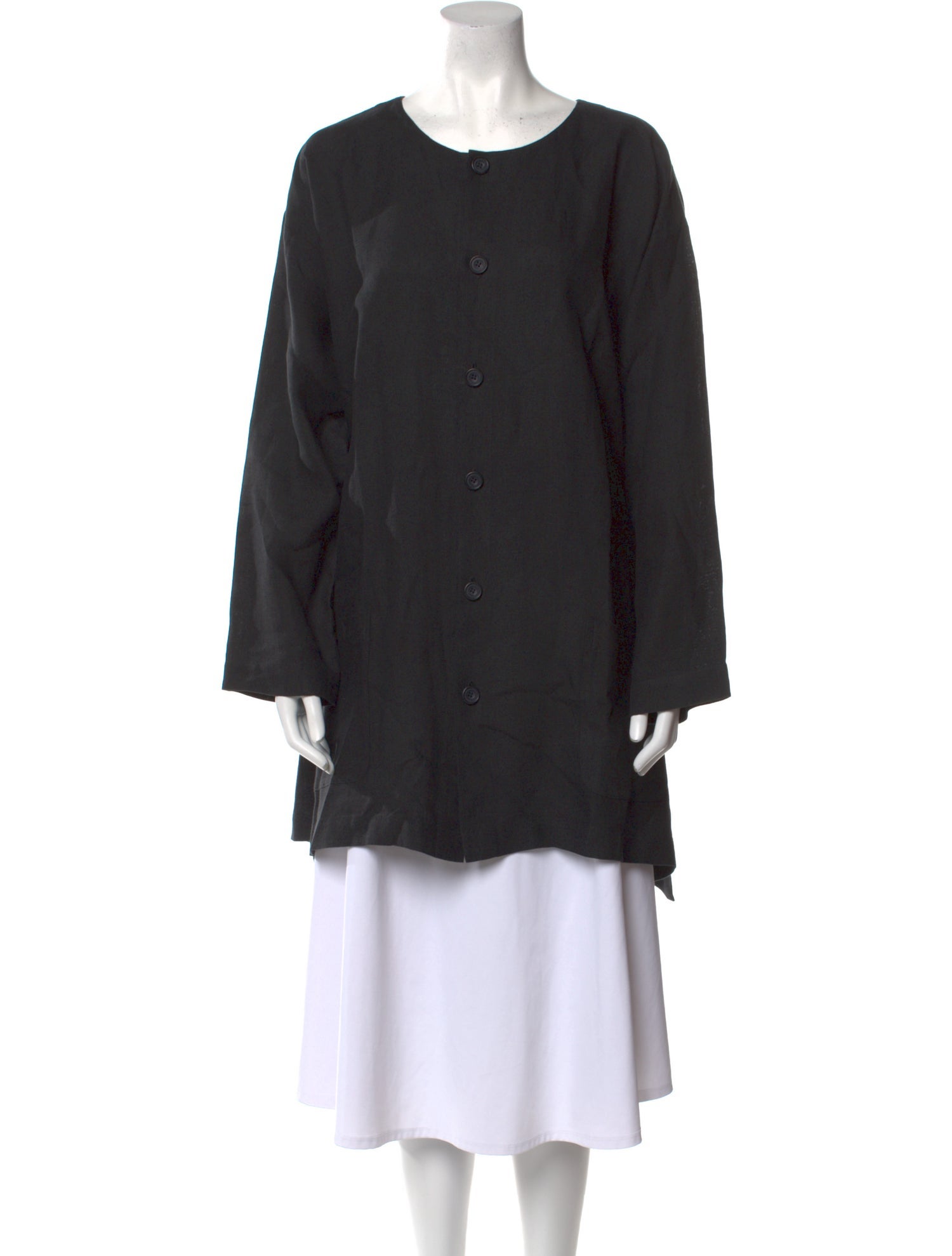 Eskandar Linen Crew Neck Tunic