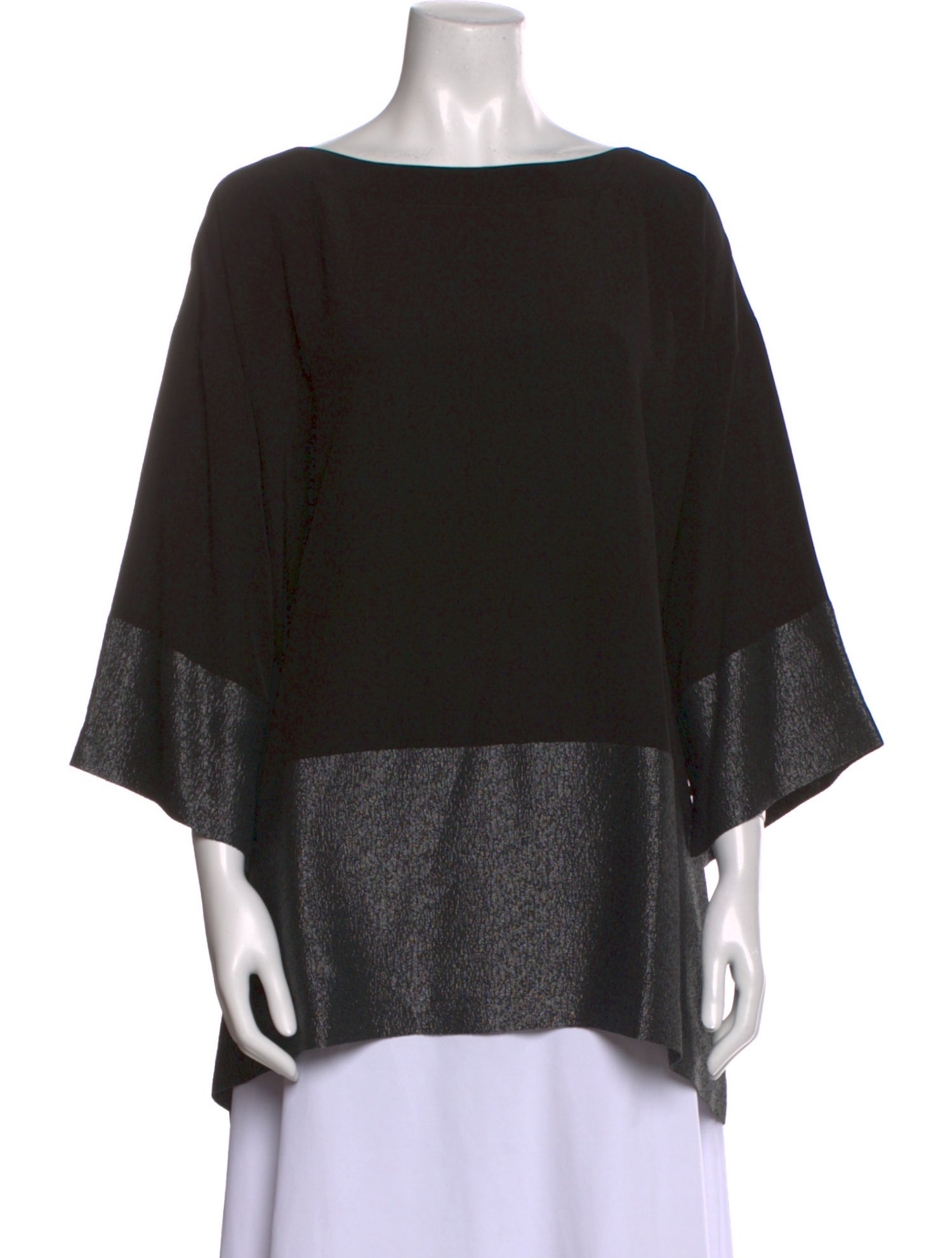 Eskandar Silk Bateau Neckline Blouse