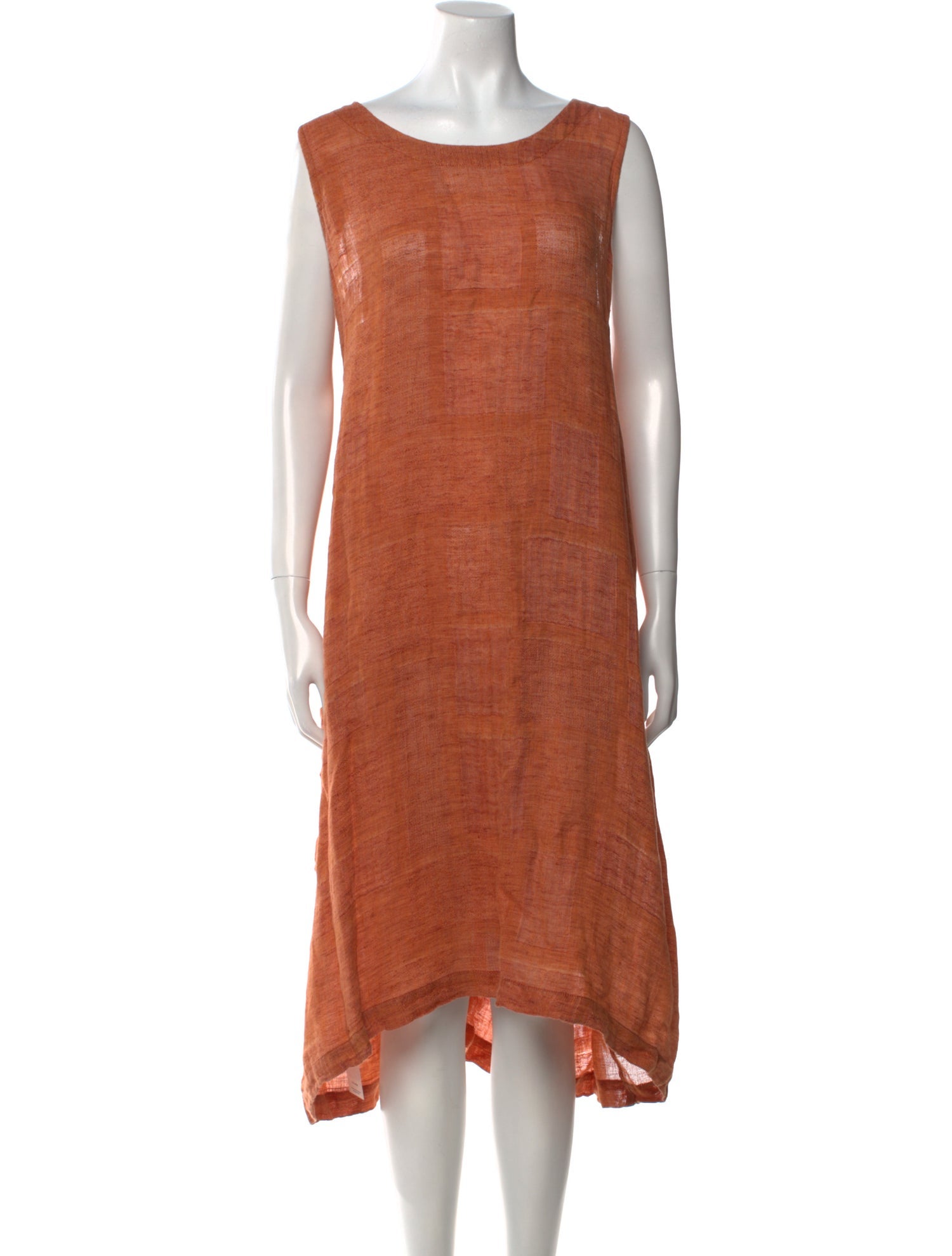 Eskandar Linen Midi Length Dress
