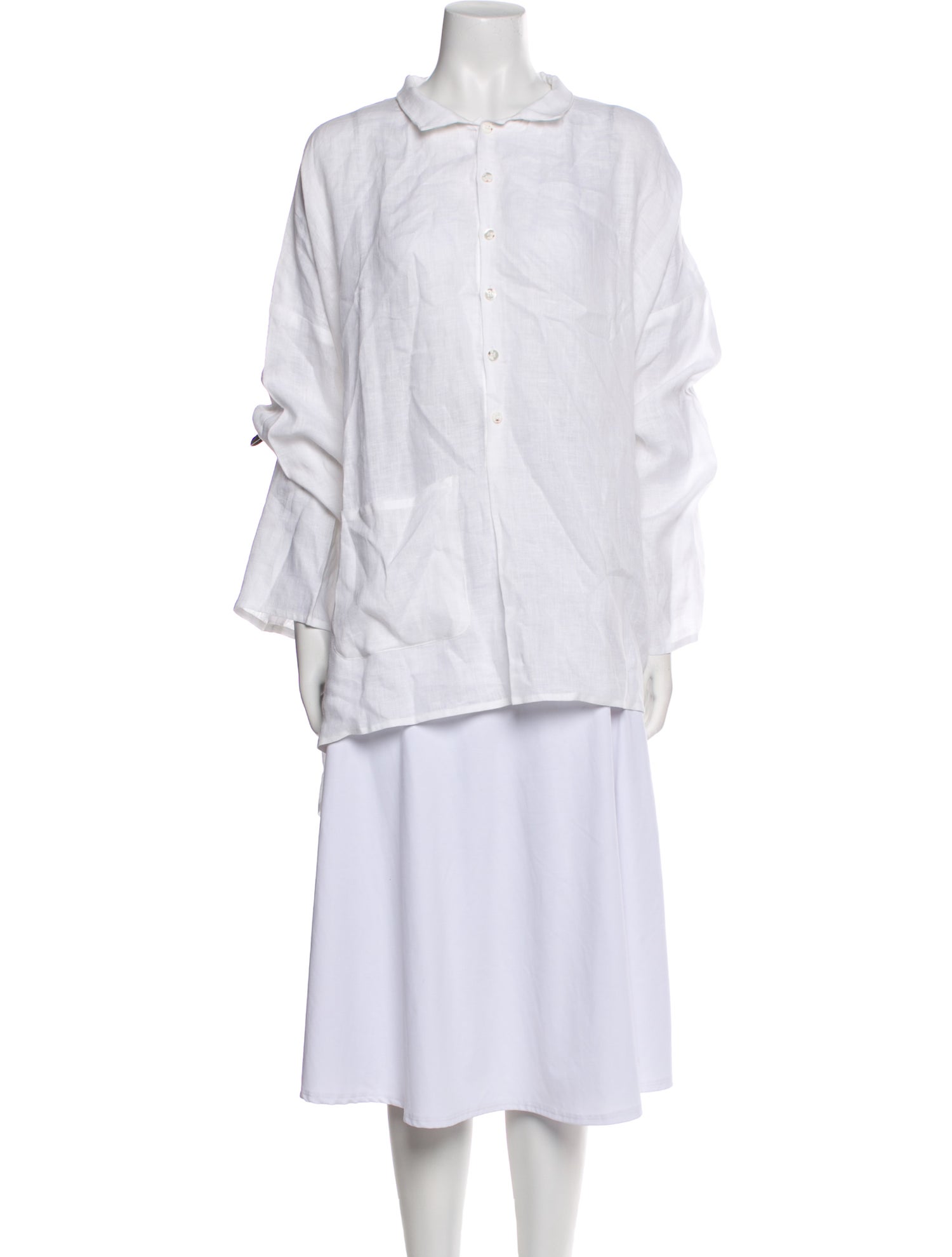 Eskandar Linen Mock Neck Tunic