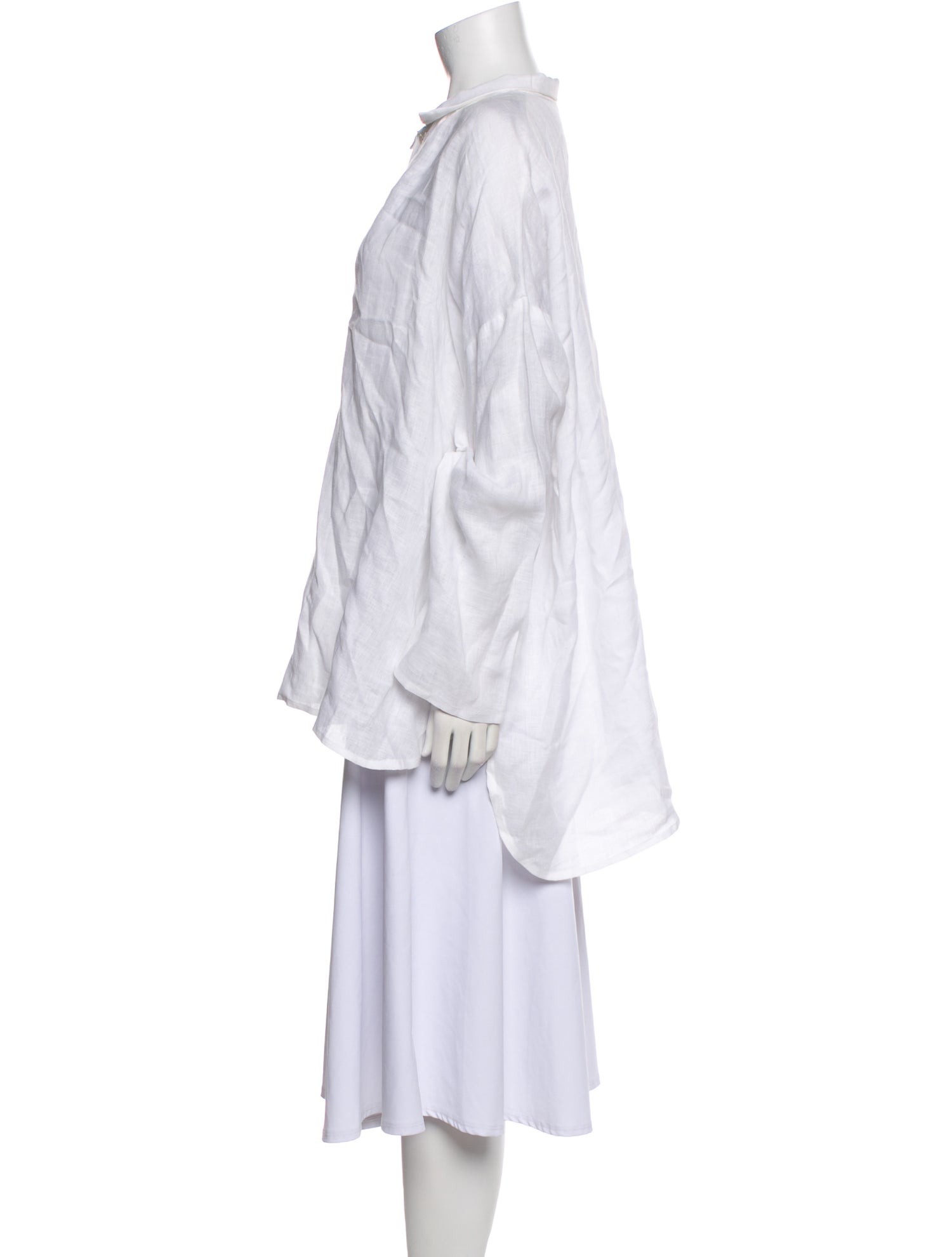 Eskandar Linen Mock Neck Tunic