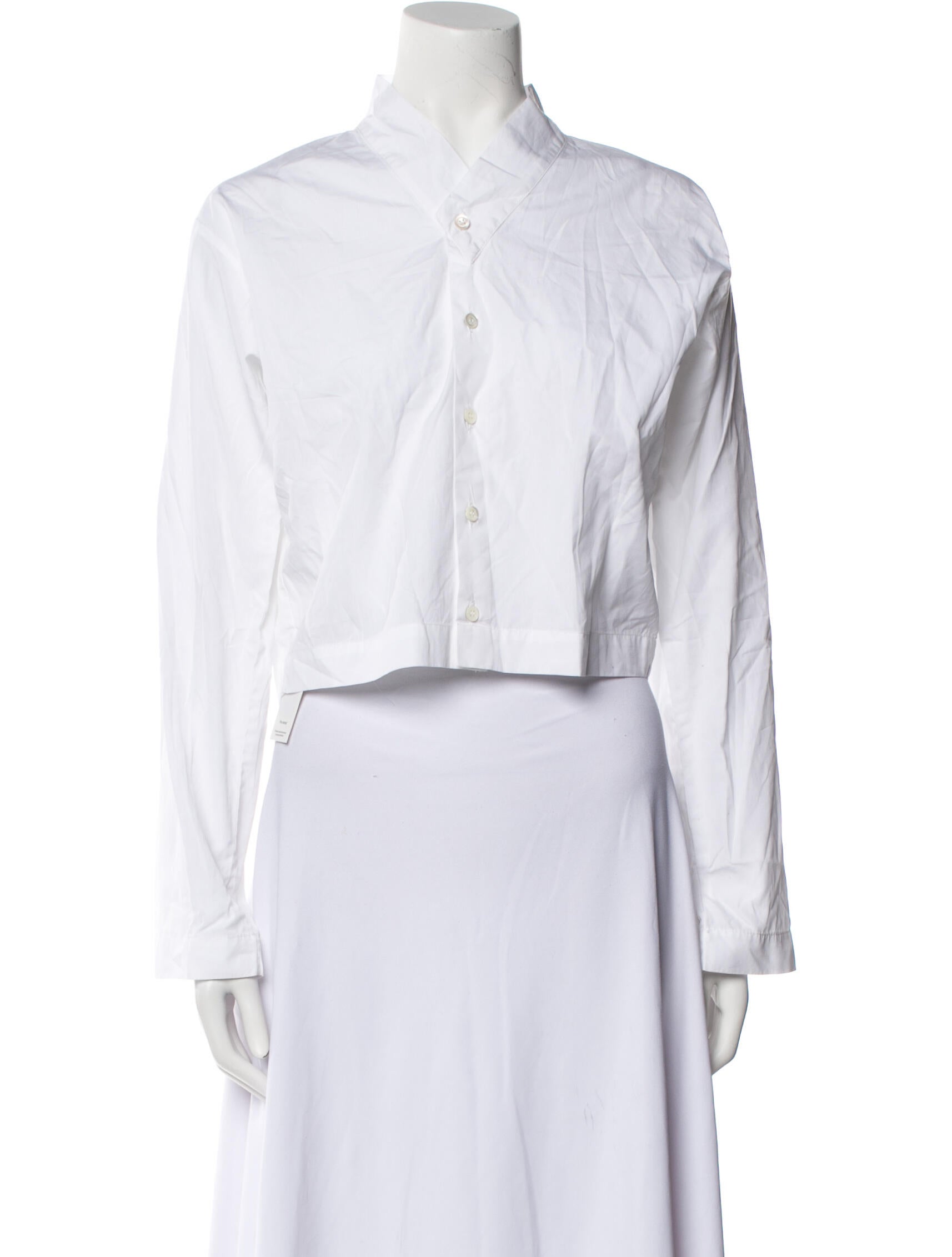 Eskandar Long Sleeve Crop Top