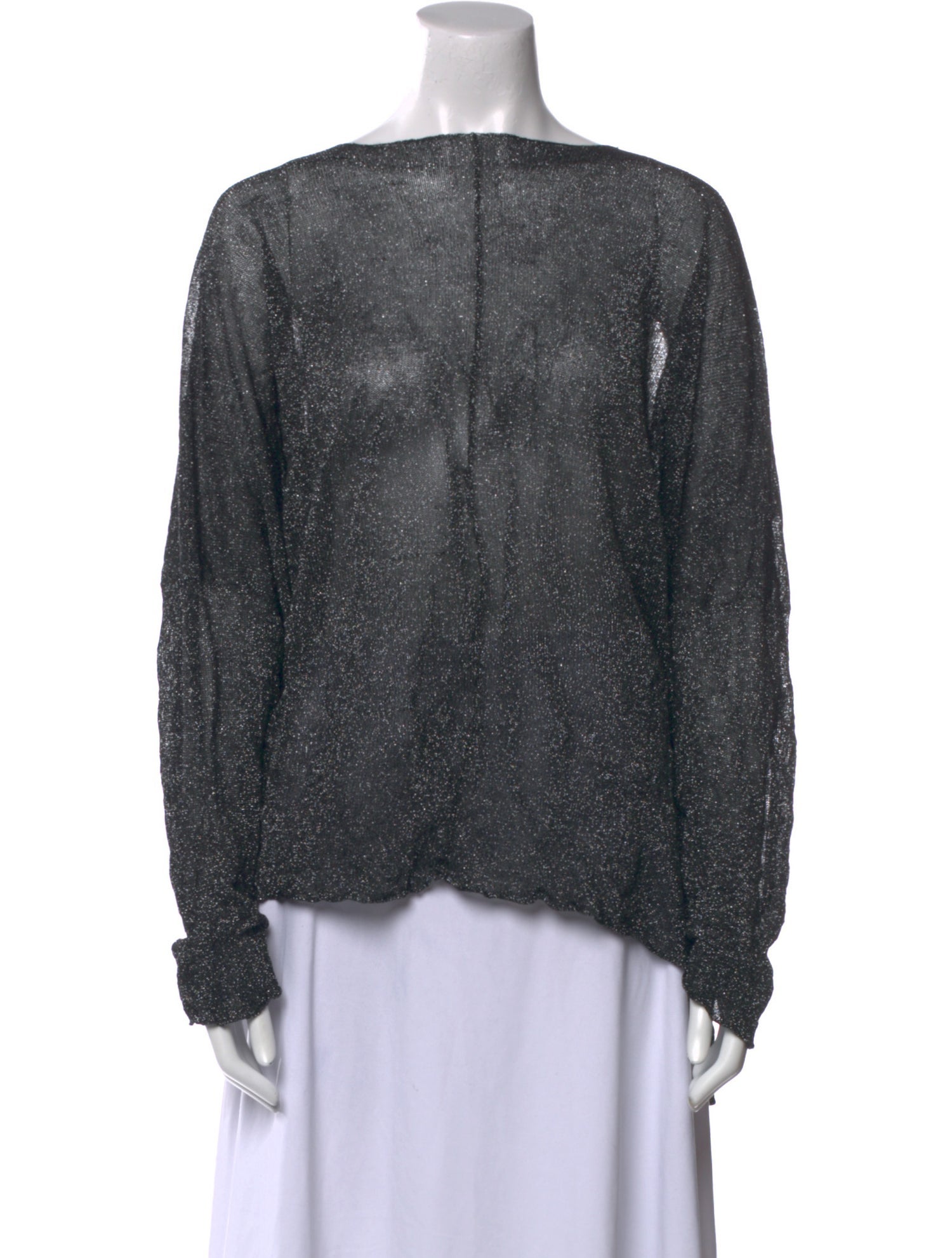 Eskandar Bateau Neckline Long Sleeve Blouse