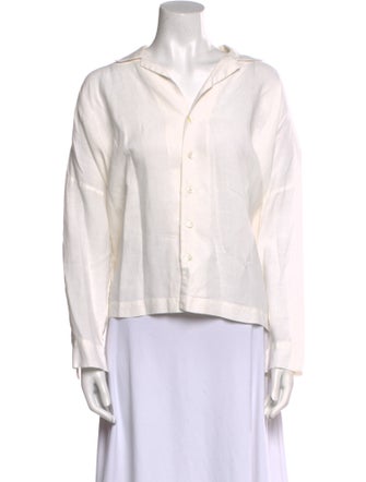 Eskandar Linen Long Sleeve Button-Up Top
