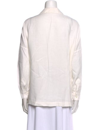 Eskandar Linen Long Sleeve Button-Up Top