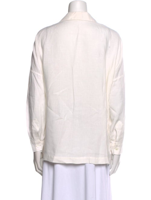 Eskandar Linen Long Sleeve Button-Up Top