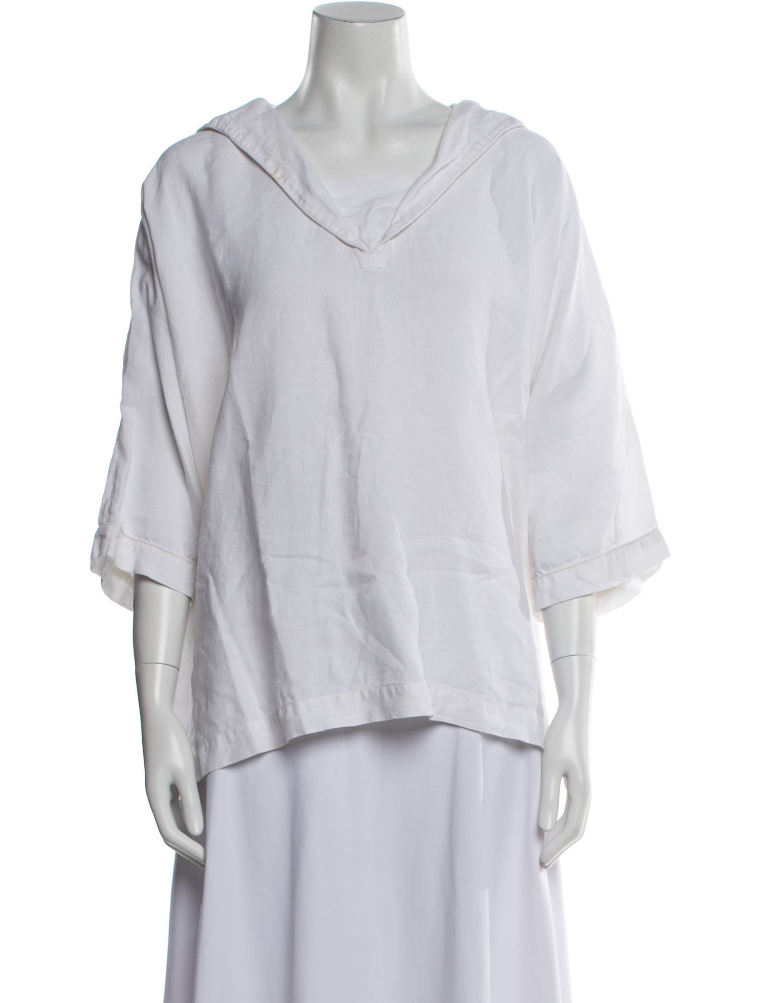 Eskandar Linen V-Neck Blouse