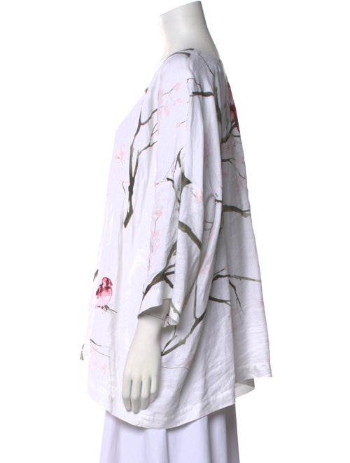 Eskandar Linen Printed Blouse