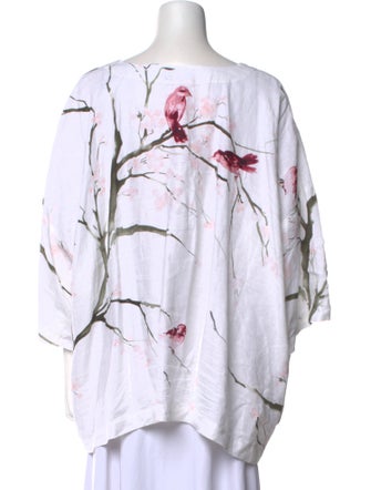 Eskandar Linen Printed Blouse