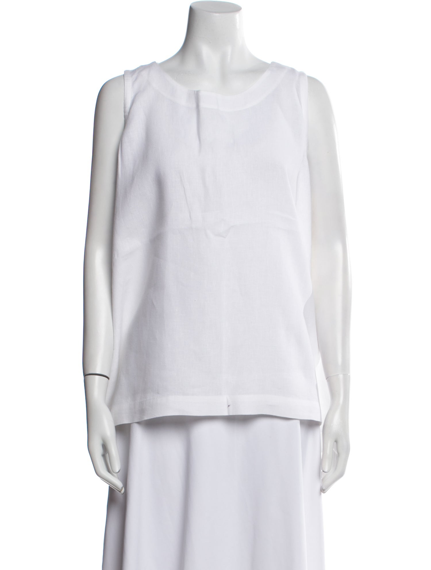 Eskandar Linen Scoop Neck Top