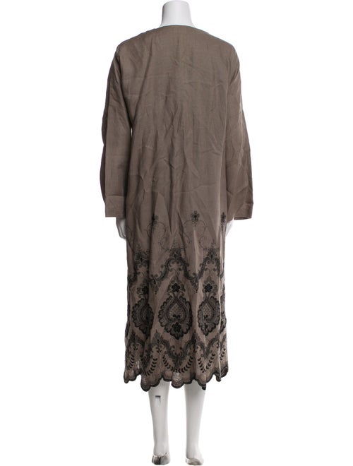 Eskandar Wool Printed Dress Set