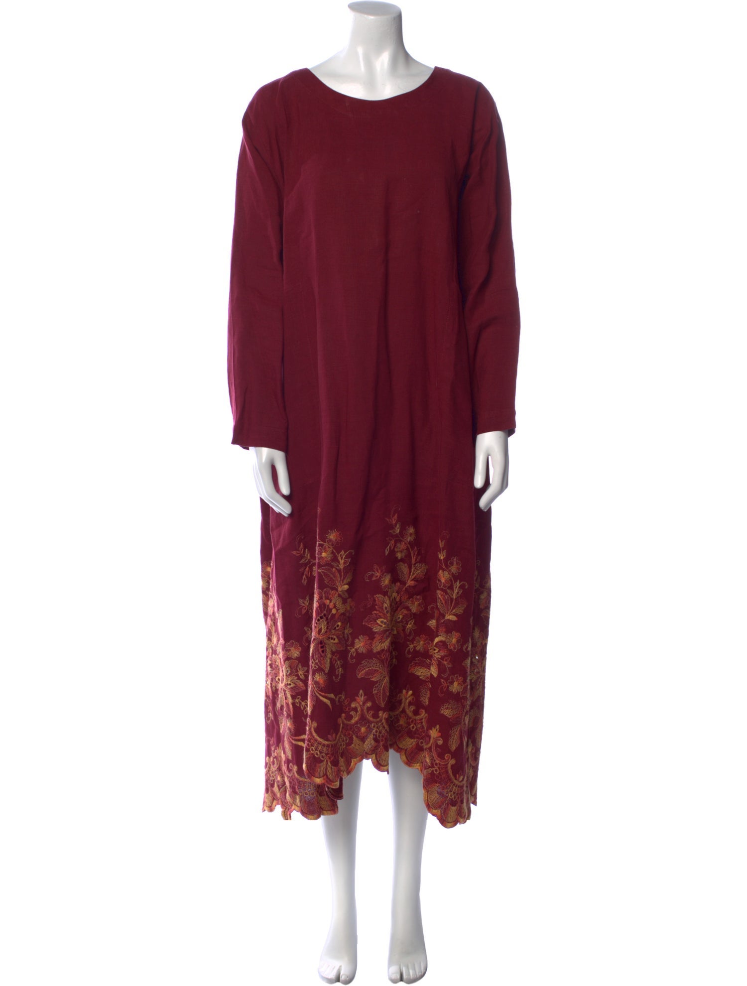 Eskandar Linen Midi Length Dress