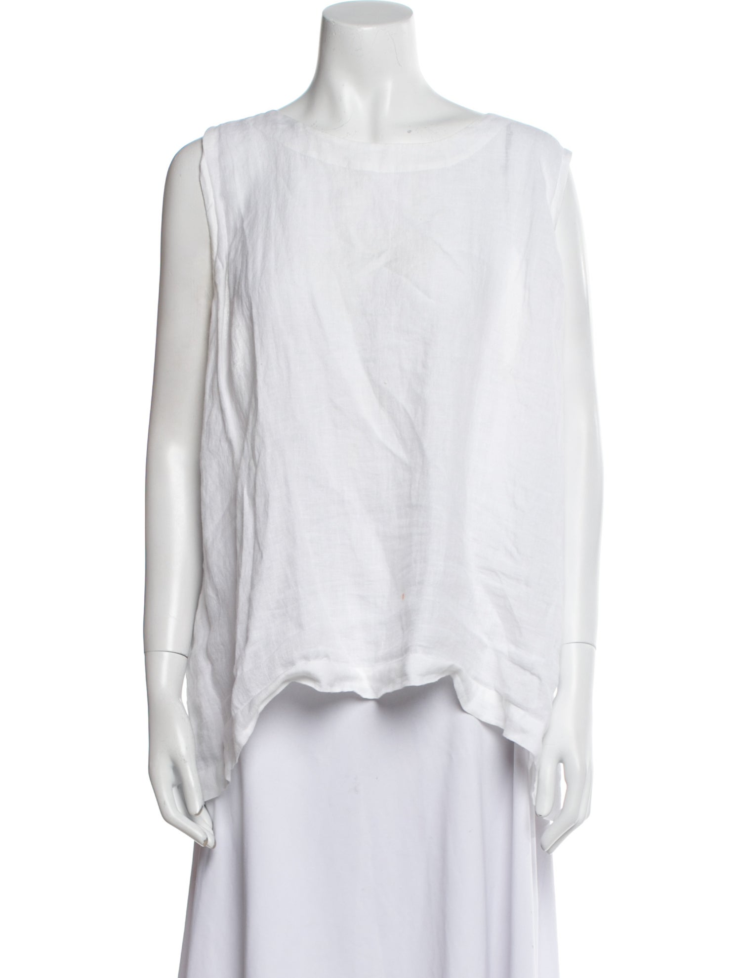 Eskandar Linen Scoop Neck Top
