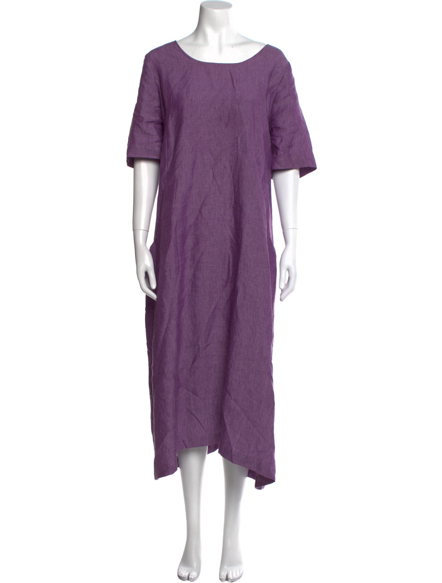 Eskandar Scoop Neck Long Dress