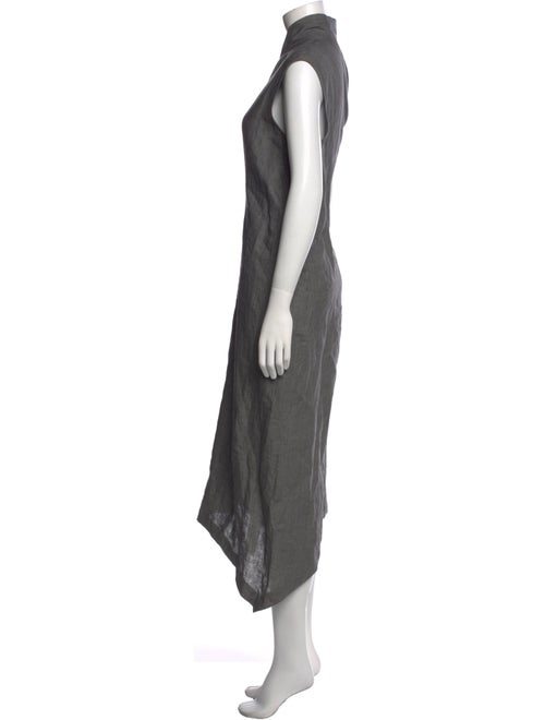 Eskandar Linen Midi Length Dress